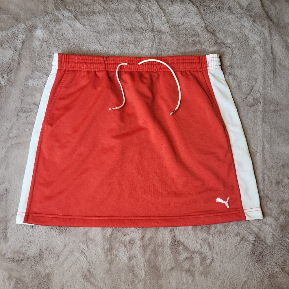 Women's Athleisure Athletics Tennis Sport Skirt Red & White Spring Summer - M